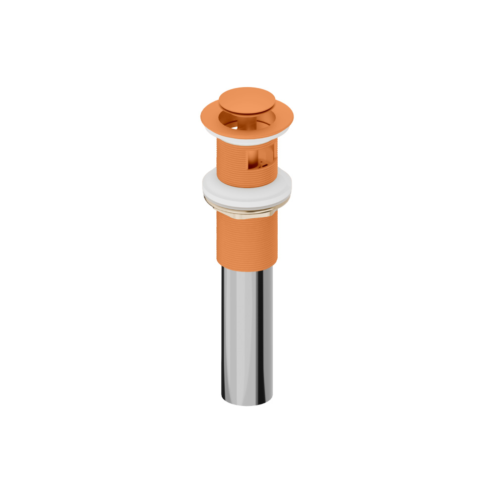 1-1/4" Pop-up Drain Assembly with Overflow | Terracotta Orange
