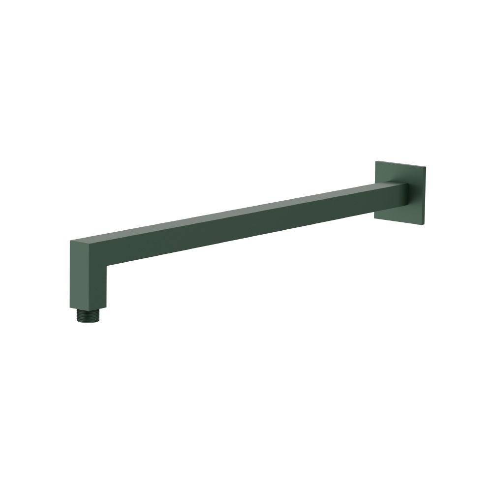 Wall Mount Square Shower Arm - 16" (400mm) - With Flange | Leaf Green