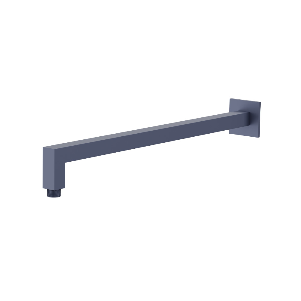 Wall Mount Square Shower Arm - 16" (400mm) - With Flange | Navy Blue