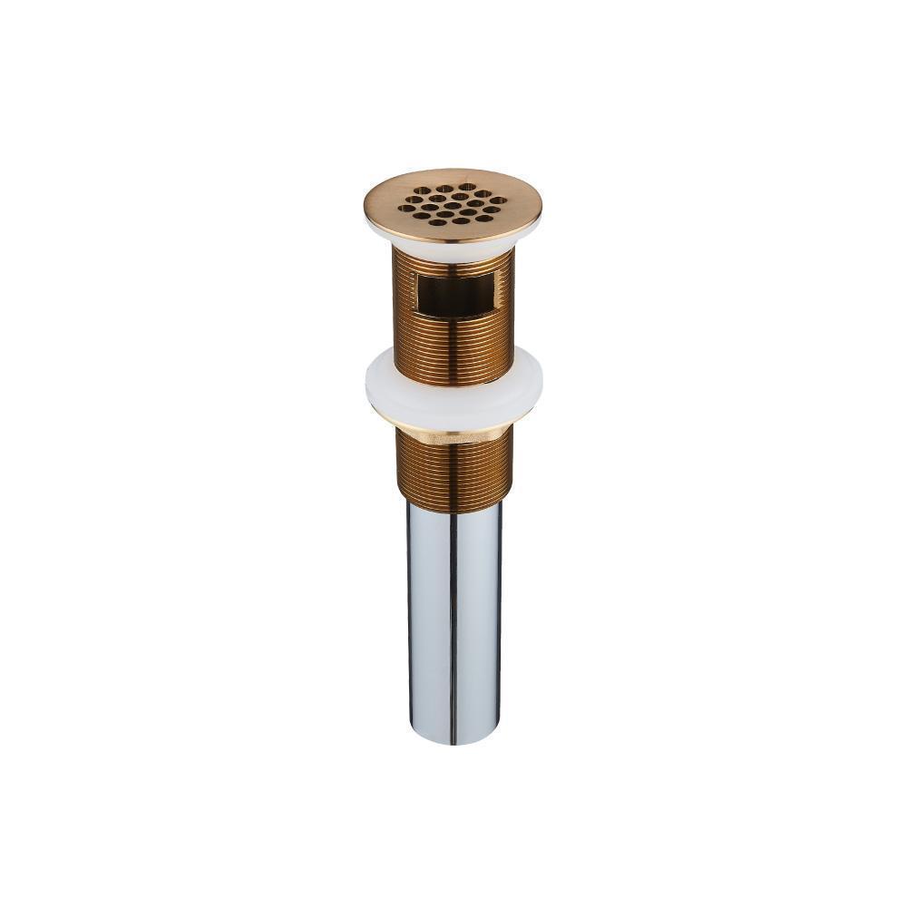 1-1/4" Sink Grid Drain with Overflow | Brushed Bronze PVD