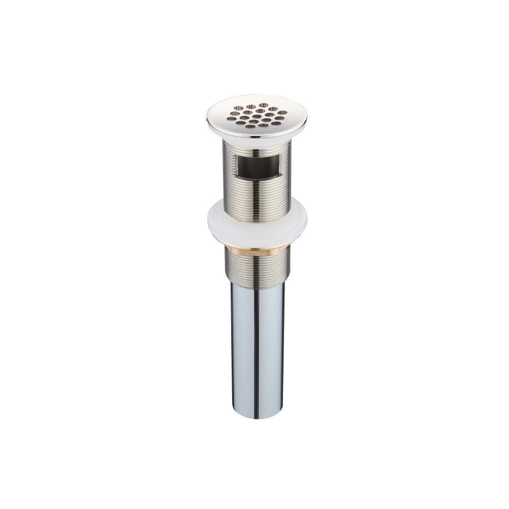 1-1/4" Sink Grid Drain with Overflow | Polished Nickel PVD