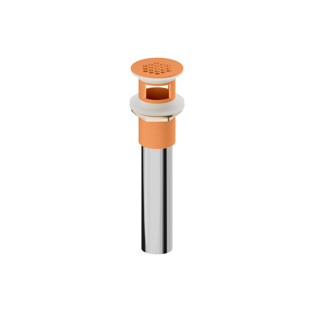 1-1/4" Sink Grid Drain with Overflow | Terracotta Orange