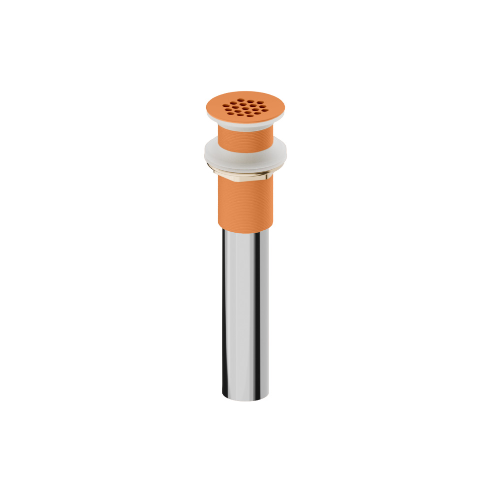 1-1/4" Sink Grid Drain without Overflow | Terracotta Orange