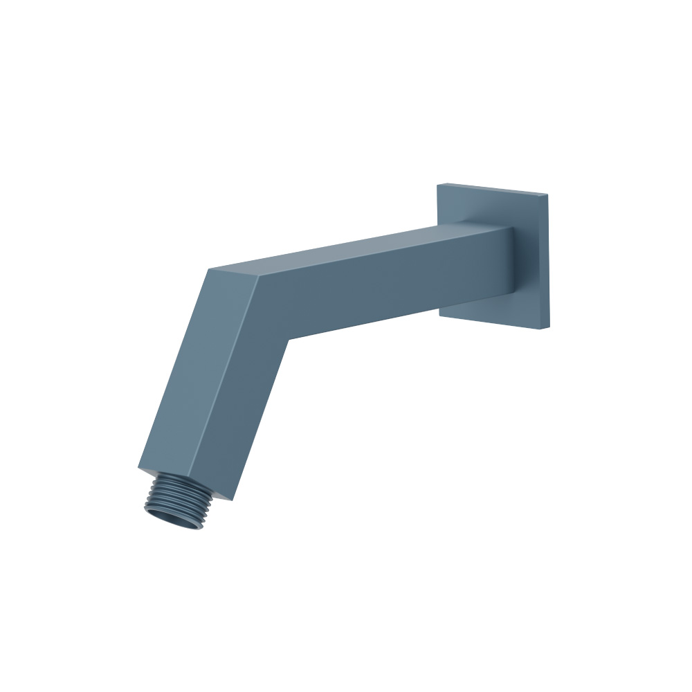 Square Shower Arm With Flange - 7" - With Flange | Blue Platinum