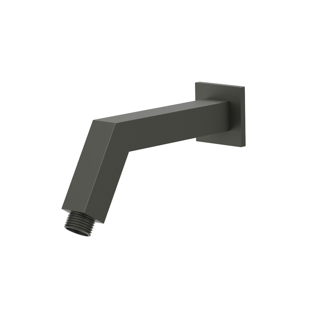 Square Shower Arm With Flange - 7" - With Flange | Dark Green