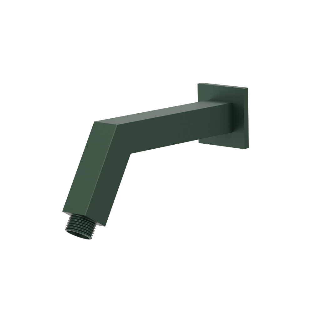 Square Shower Arm With Flange - 7" - With Flange | Leaf Green