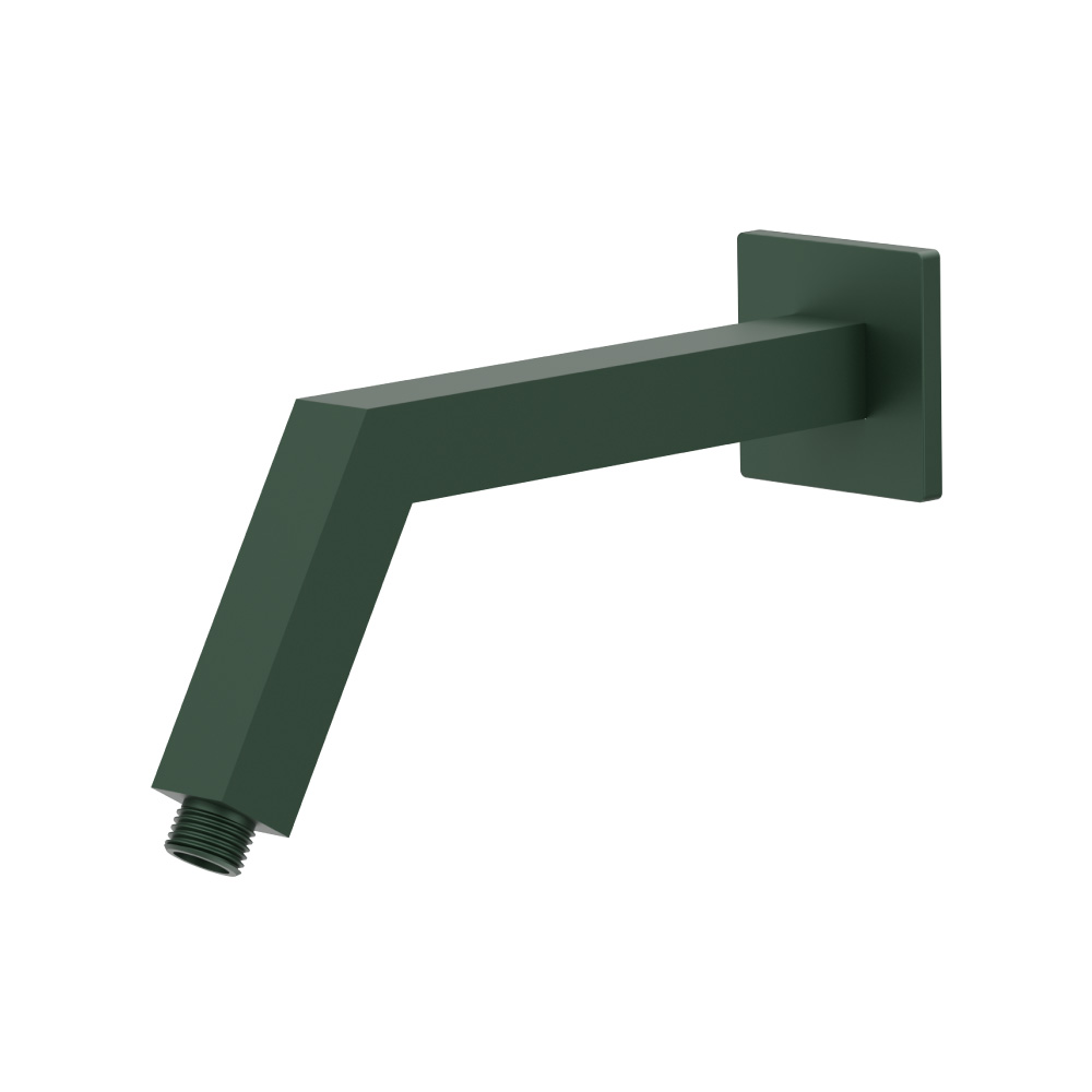 Square Shower Arm With Flange - 10" - With Flange | Leaf Green