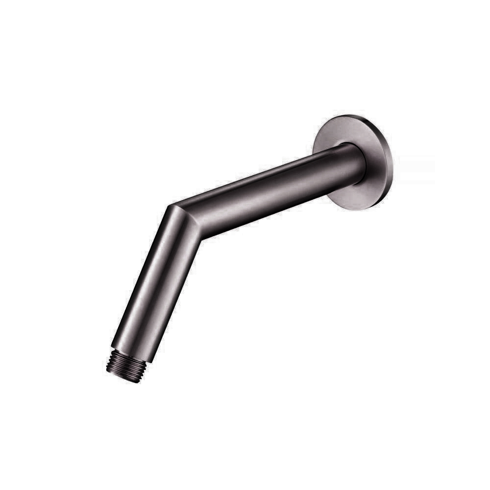 Round Shower Arm With Flange - 7" - With Flange | Brushed Gun Metal PVD