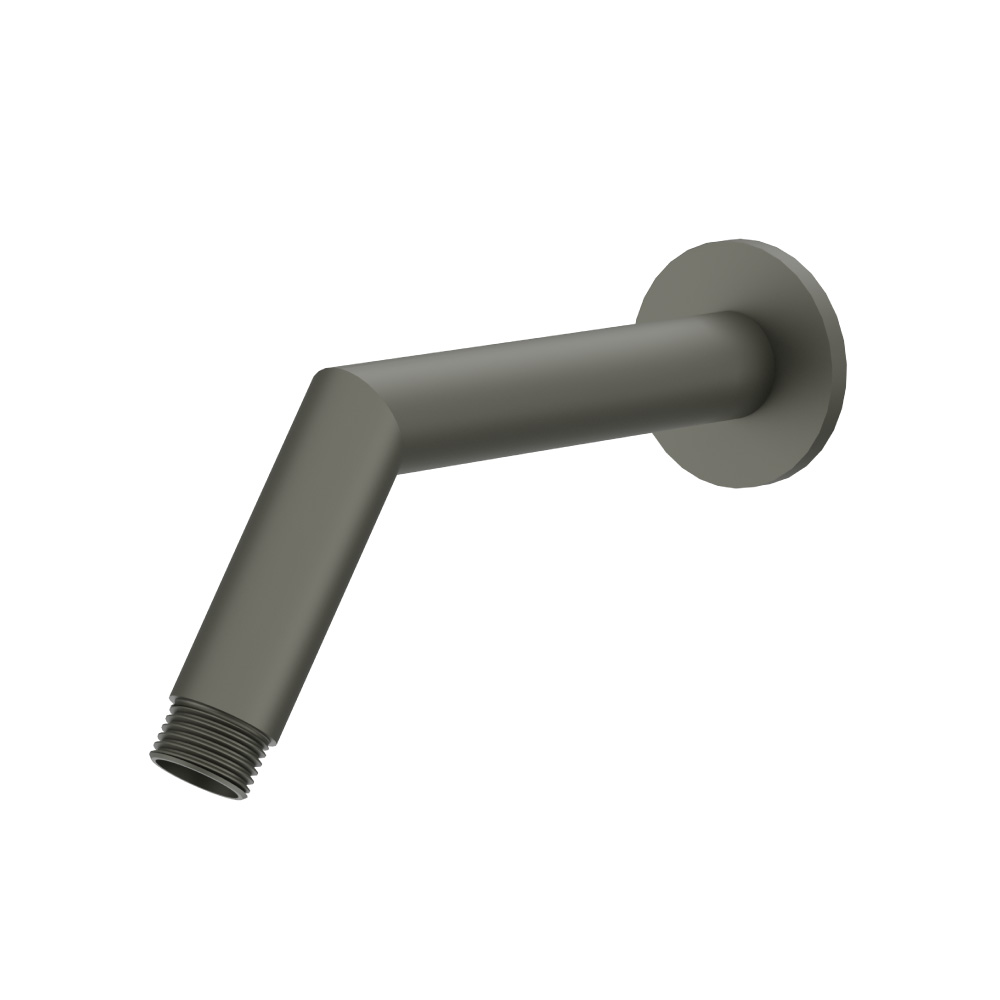 Round Shower Arm With Flange - 7" - With Flange | Gun Metal Grey