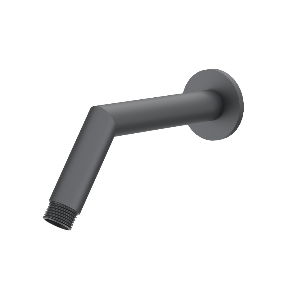 Round Shower Arm With Flange - 7" - With Flange | Rock Grey