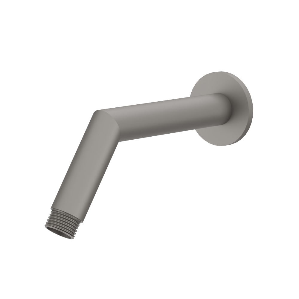 Round Shower Arm With Flange - 7" - With Flange | Steel Grey