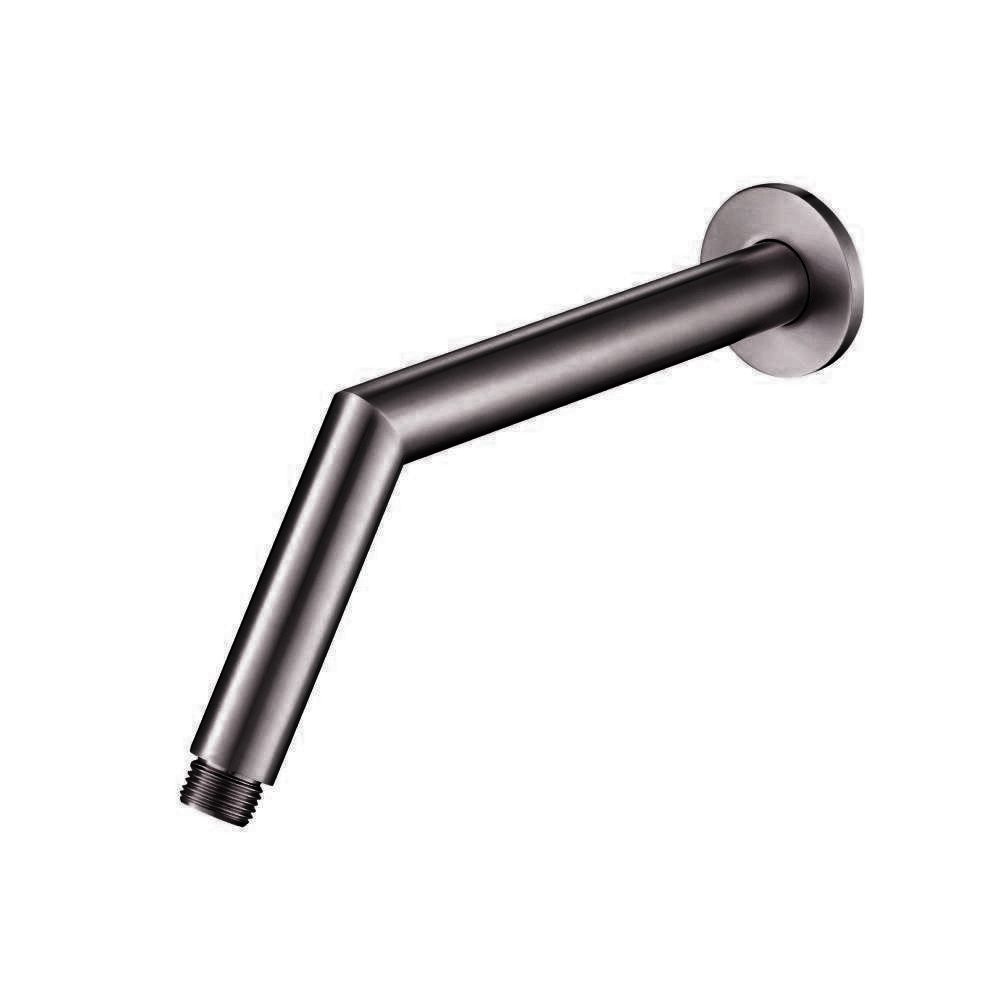 Round Shower Arm With Flange - 10" - With Flange | Brushed Gun Metal PVD