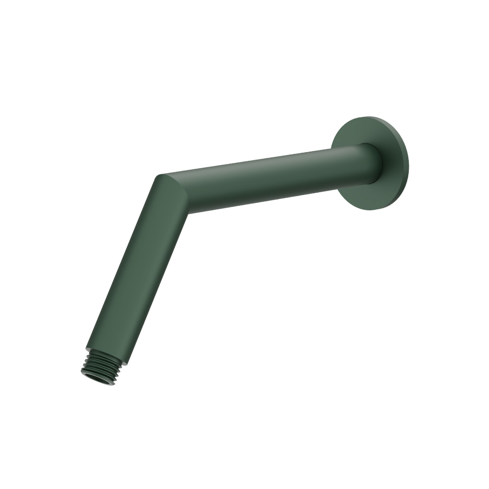 Round Shower Arm With Flange - 10" - With Flange | Leaf Green