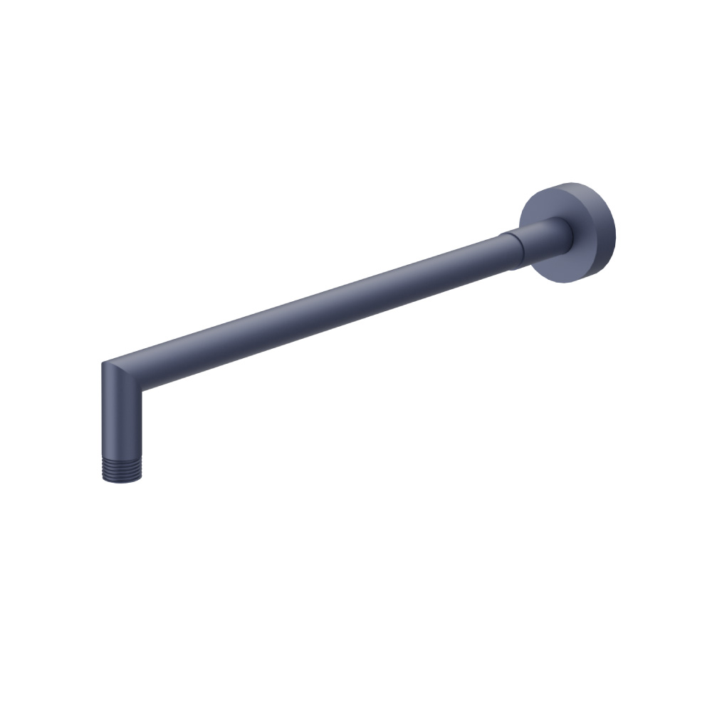 Wall Mount Round Shower Arm - 16" (400mm) - With Flange | Navy Blue