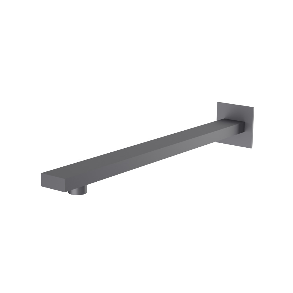 Wall Mount Shower Arm - 15" (385mm) - With Flange | Dark Grey