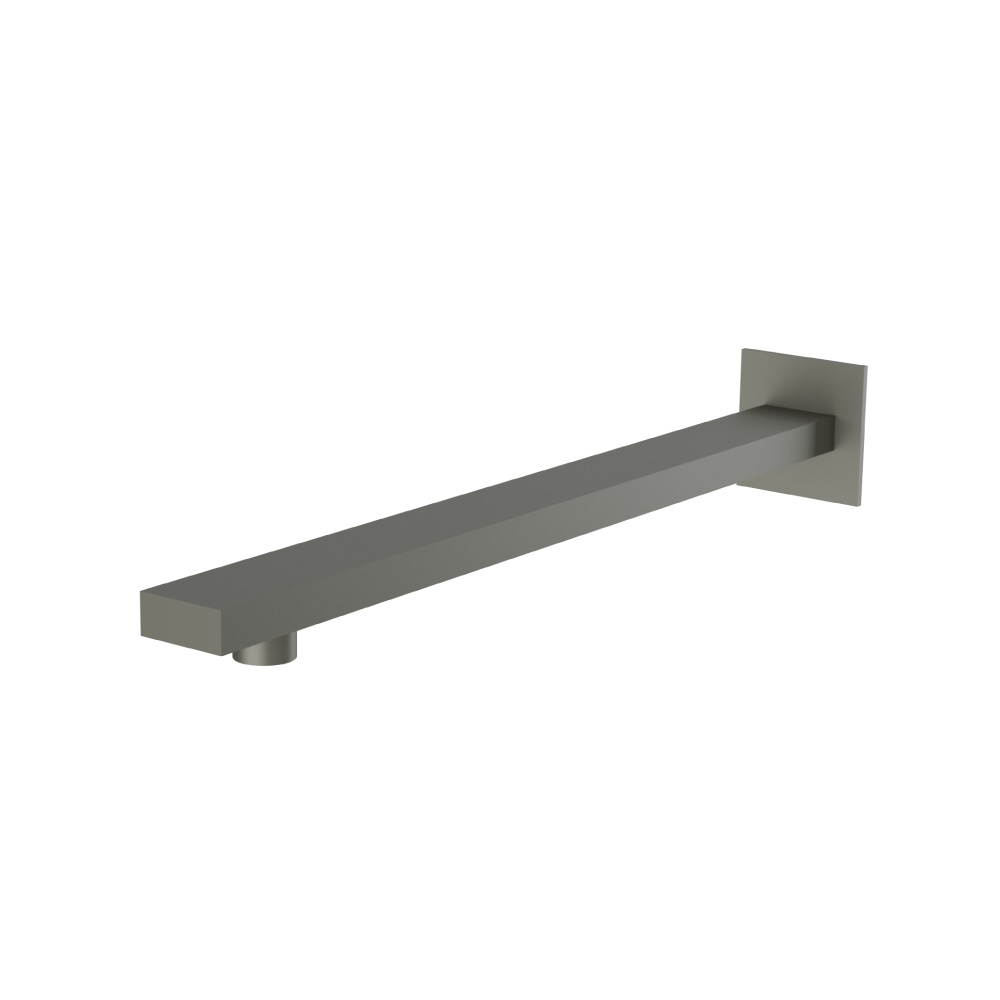 Wall Mount Shower Arm - 15" (385mm) - With Flange | Gun Metal Grey