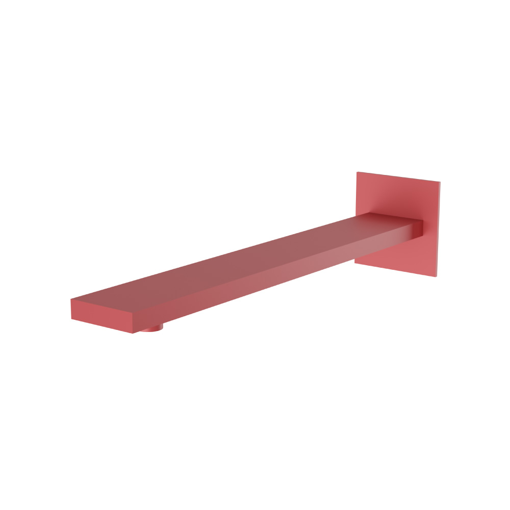 Wall Mount Shower Arm - 16" (400mm) - With Flange | Deep Red