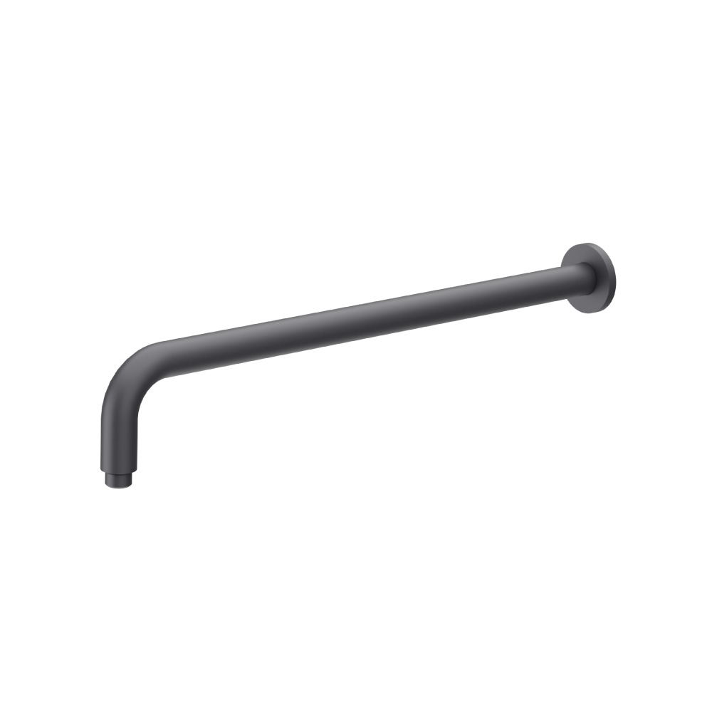 Wall Mount Round Shower Arm - 20" - With Flange | Dark Grey