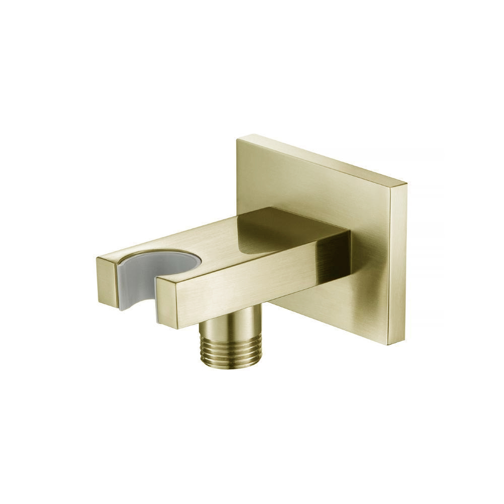 Wall Elbow With Holder Combo | Satin Brass PVD