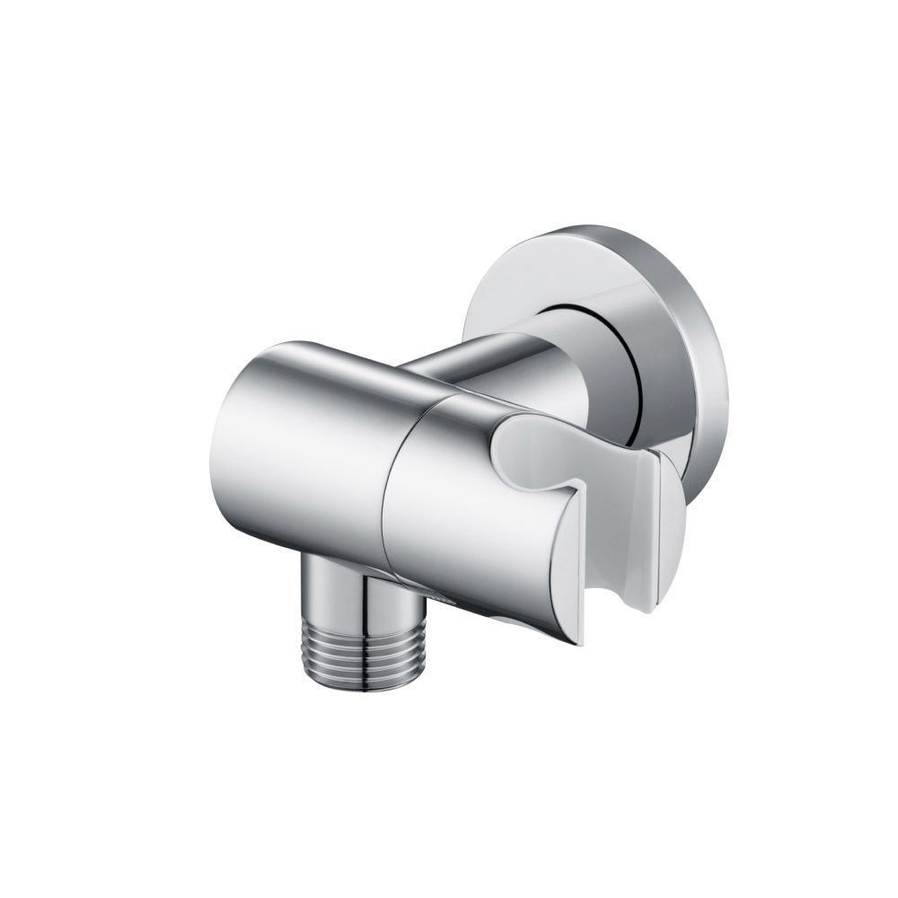 Wall Elbow With Holder Combo - Adjustable Angle | Chrome