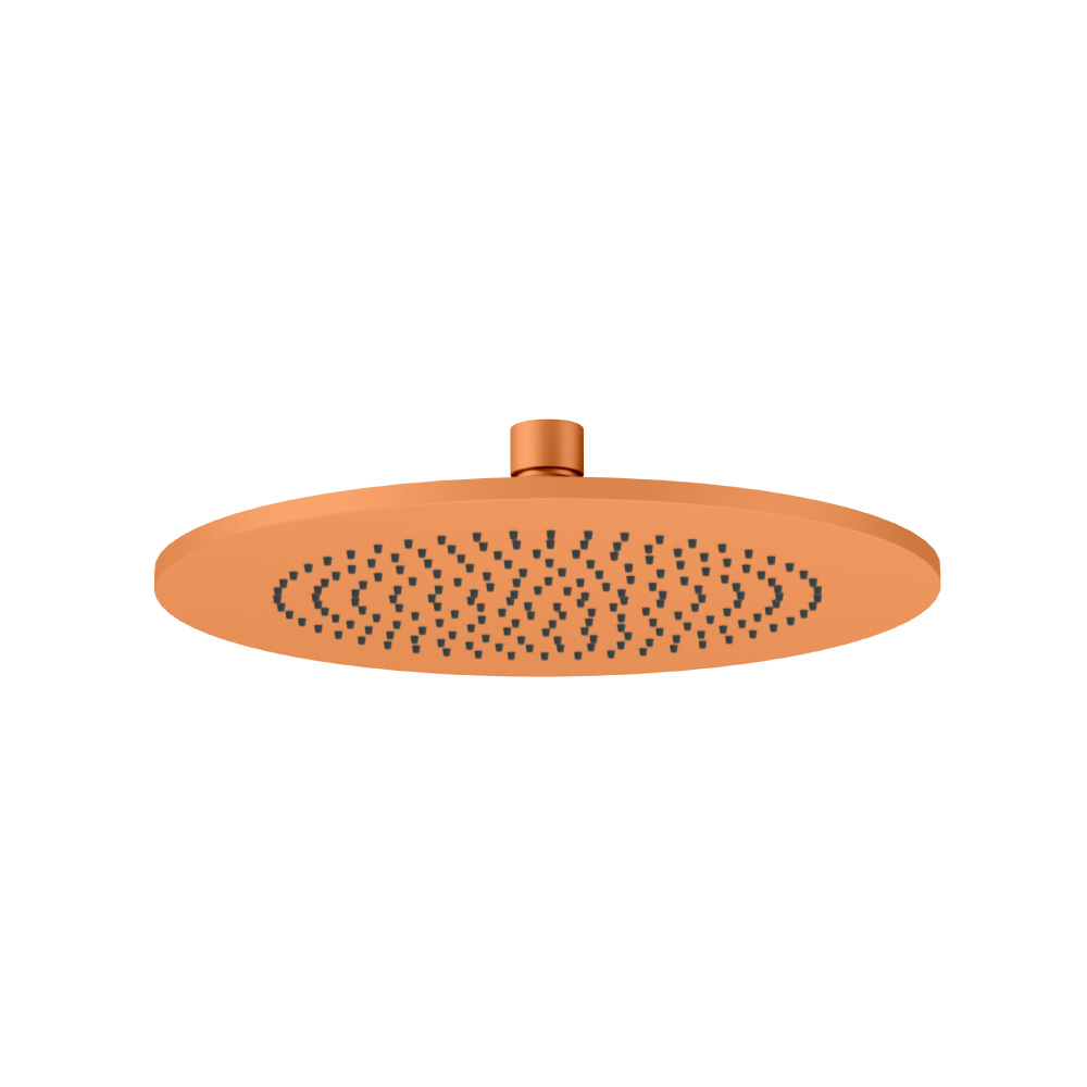 10" Solid Brass Showerhead / Rainhead | Terracotta Orange