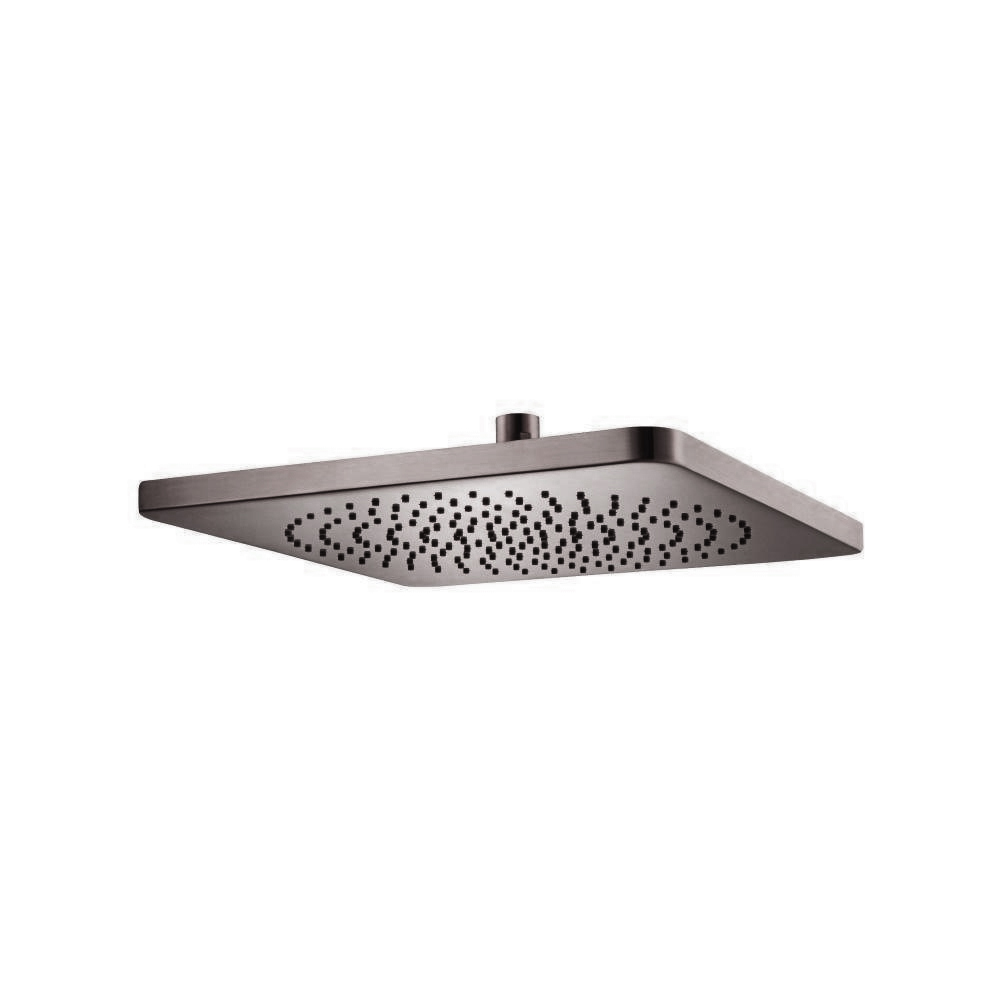 12" Solid Brass Showerhead / Rainhead | Brushed Gun Metal PVD