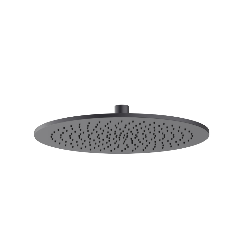12" Solid Brass Showerhead / Rainhead | Dark Grey