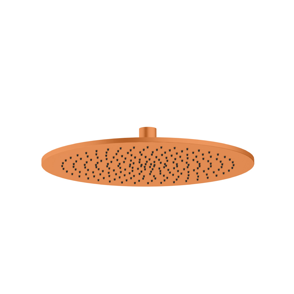 12" Solid Brass Showerhead / Rainhead | Terracotta Orange