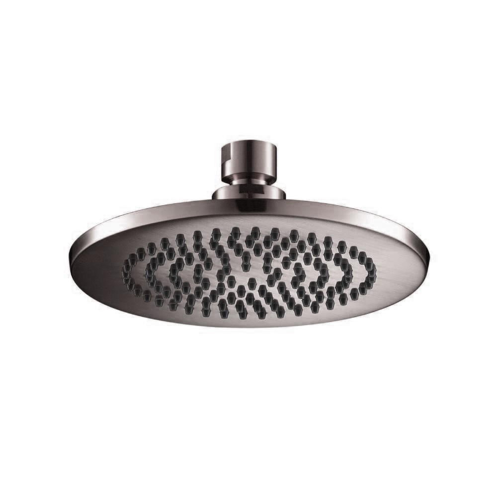 6" Solid Brass Showerhead / Rainhead | Brushed Gun Metal PVD