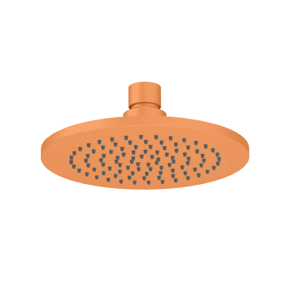 6" Solid Brass Showerhead / Rainhead | Terracotta Orange