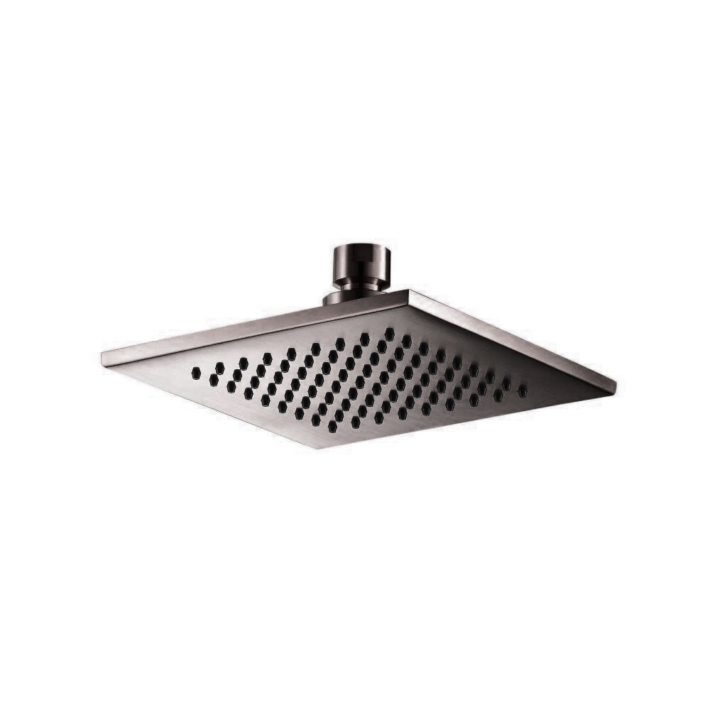 6" Solid Brass Showerhead / Rainhead | Brushed Gun Metal PVD