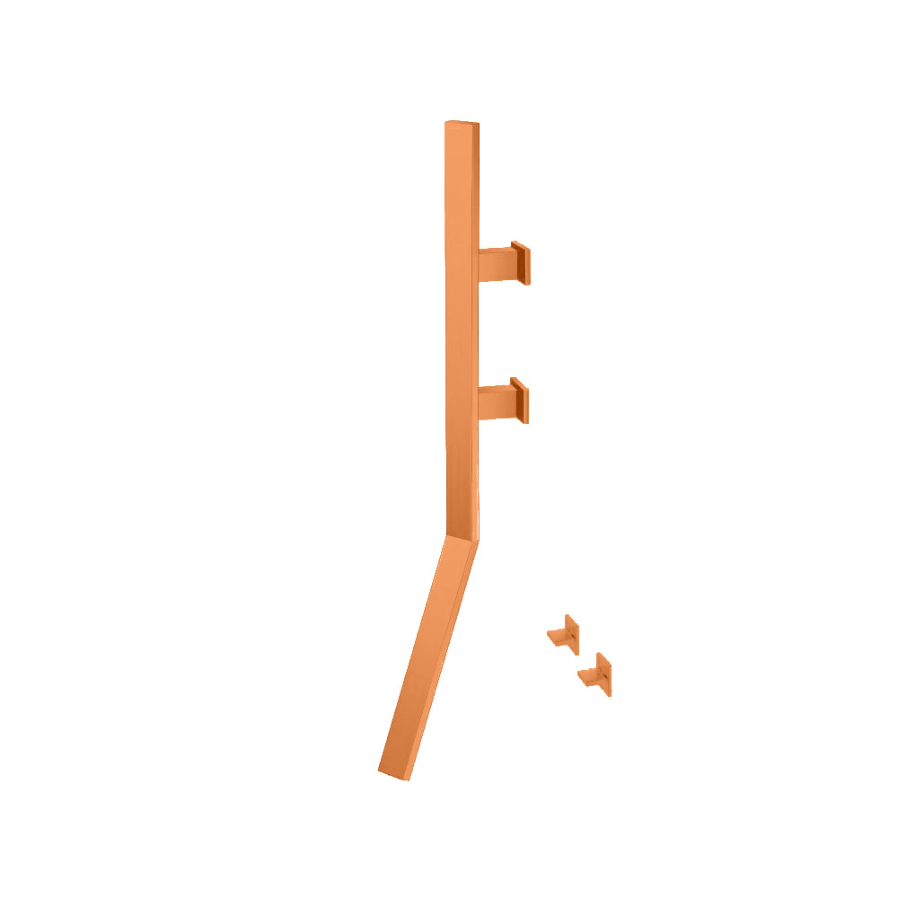 Wall Mount Faucet With Handles | Terracotta Orange