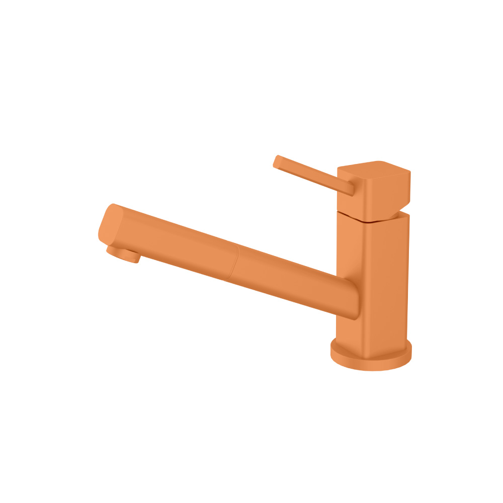 Smallie - Stainless Steel Kitchen Faucet With Pull Out | Terracotta Orange