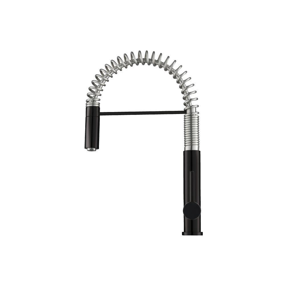 Dixie - Semi-Professional Dual Spray Stainless Steel Kitchen Faucet With Pull Out | Matte Black