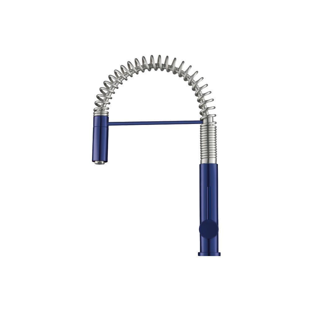 Dixie - Semi-Professional Dual Spray Stainless Steel Kitchen Faucet With Pull Out | Navy Blue