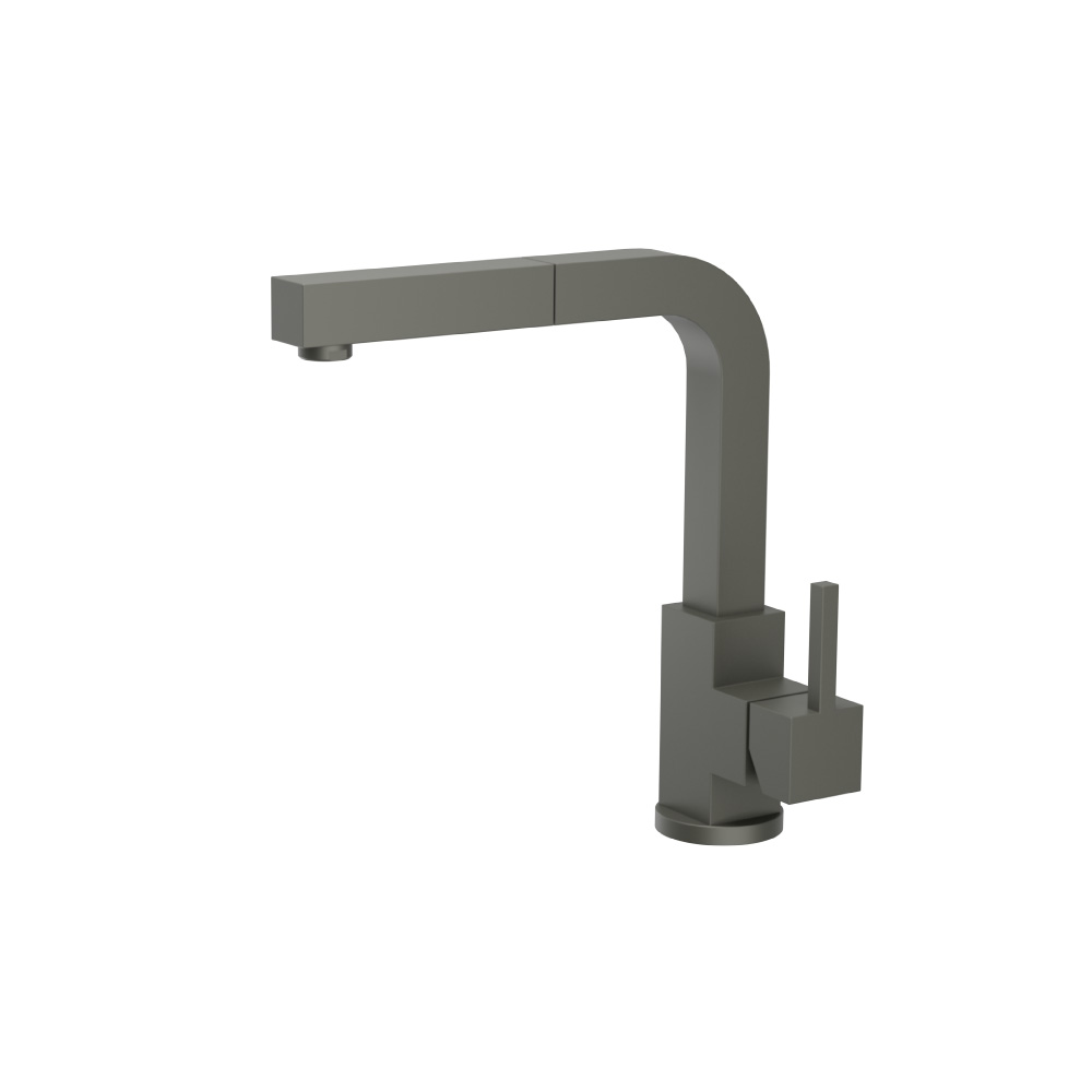 Deus - Dual Spray Stainless Steel Kitchen Faucet With Pull Out | Dark Green