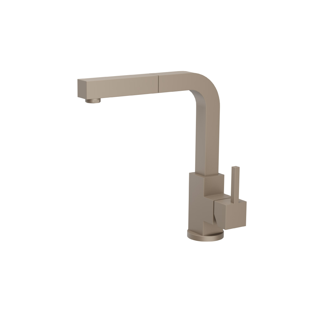 Deus - Dual Spray Stainless Steel Kitchen Faucet With Pull Out | Dark Tan