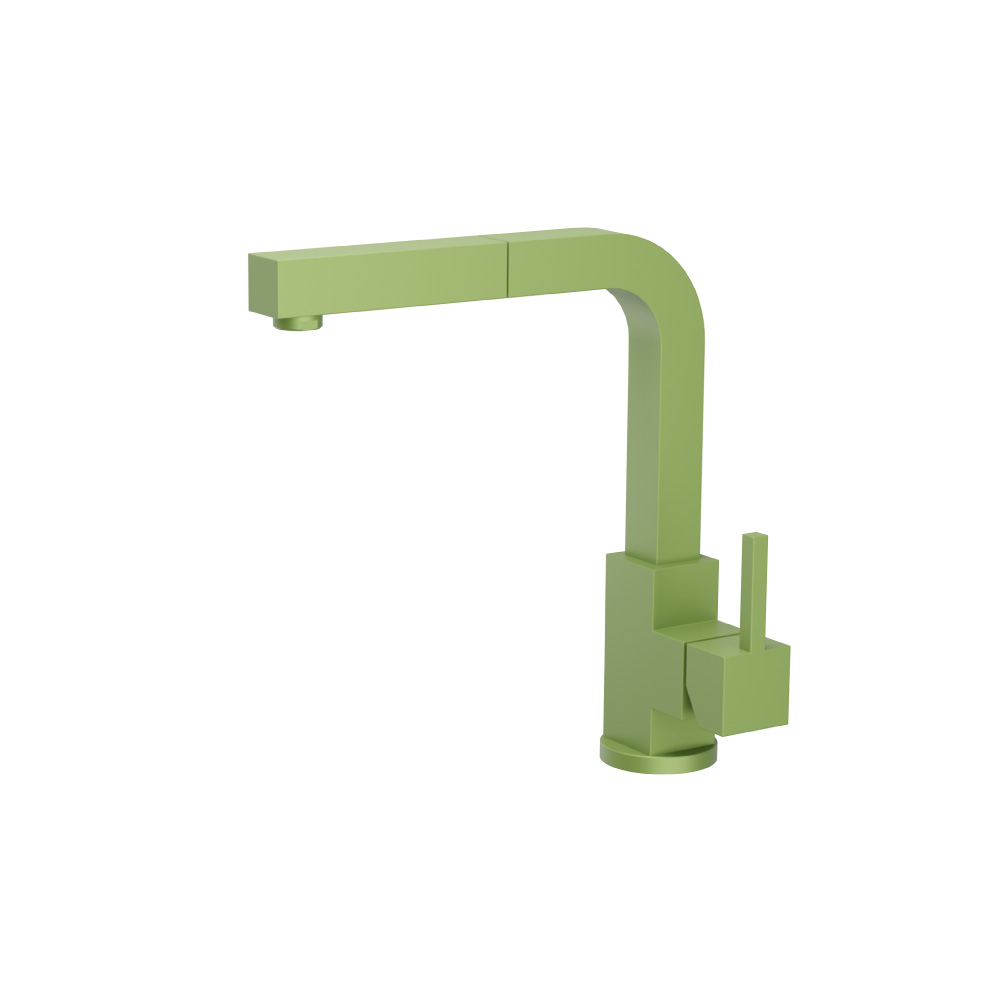 Deus - Dual Spray Stainless Steel Kitchen Faucet With Pull Out | Isenberg Green