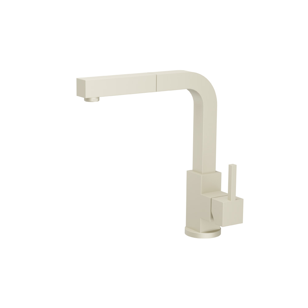 Deus - Dual Spray Stainless Steel Kitchen Faucet With Pull Out | Light Tan