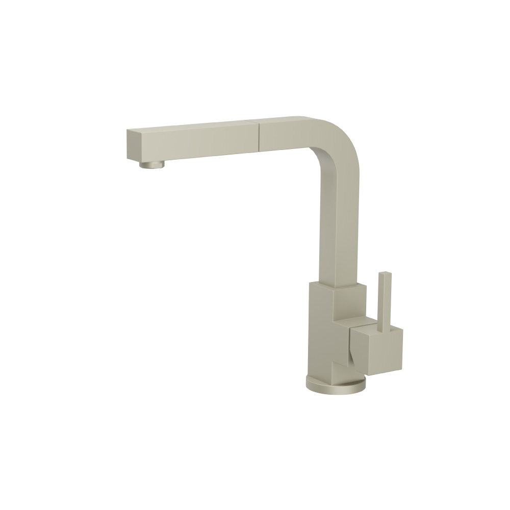 Deus - Dual Spray Stainless Steel Kitchen Faucet With Pull Out | Light Verde