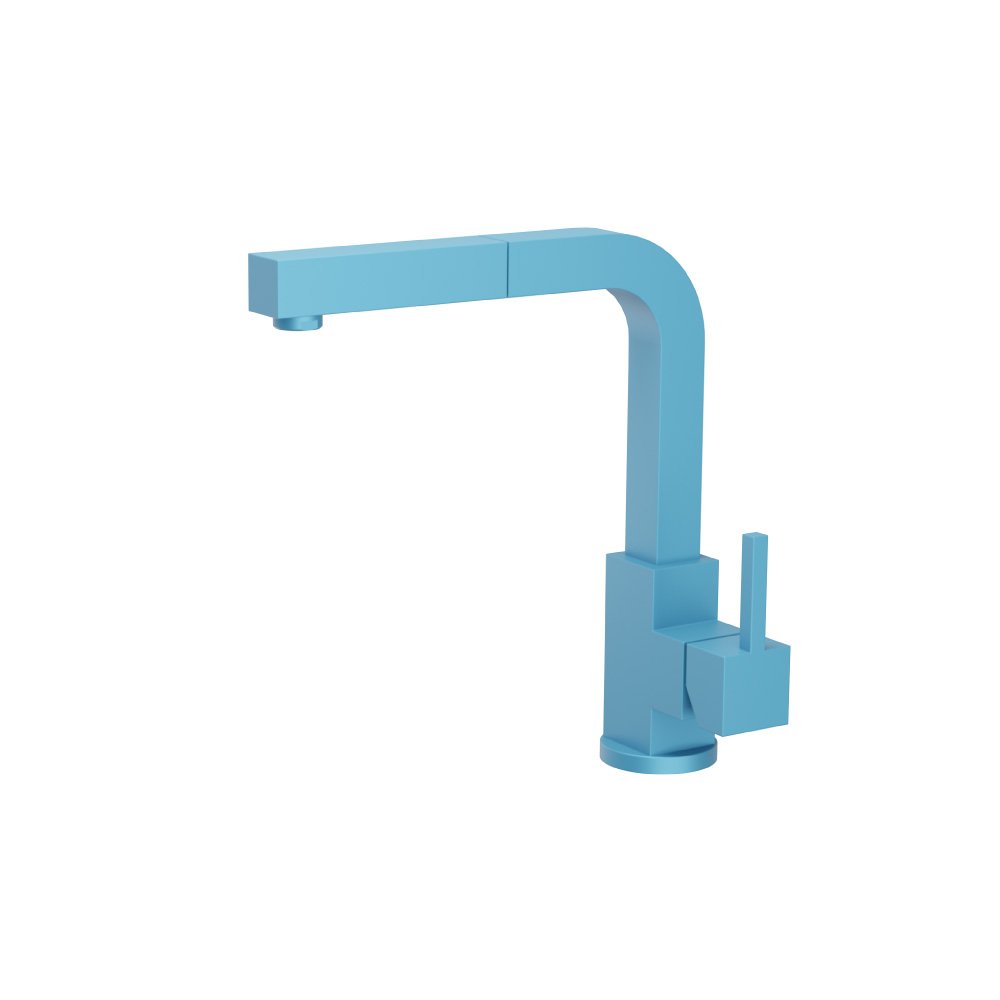 Deus - Dual Spray Stainless Steel Kitchen Faucet With Pull Out | Sky Blue