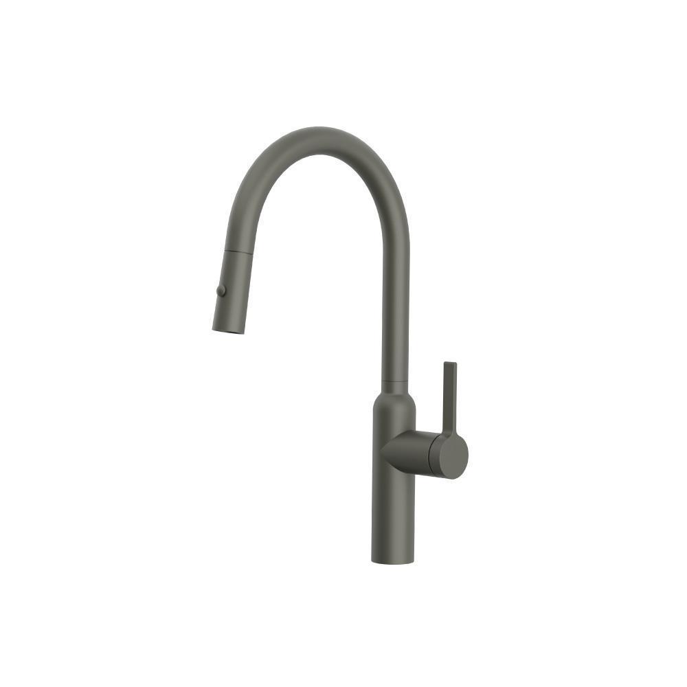 Ziel - Dual Spray Stainless Steel Kitchen Faucet With Pull Out | Gun Metal Grey
