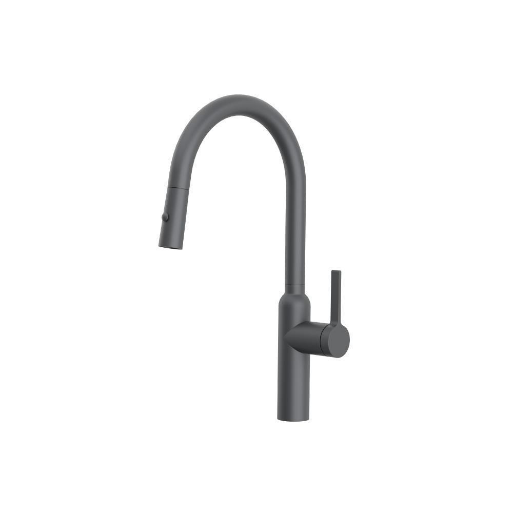 Ziel - Dual Spray Stainless Steel Kitchen Faucet With Pull Out | Rock Grey