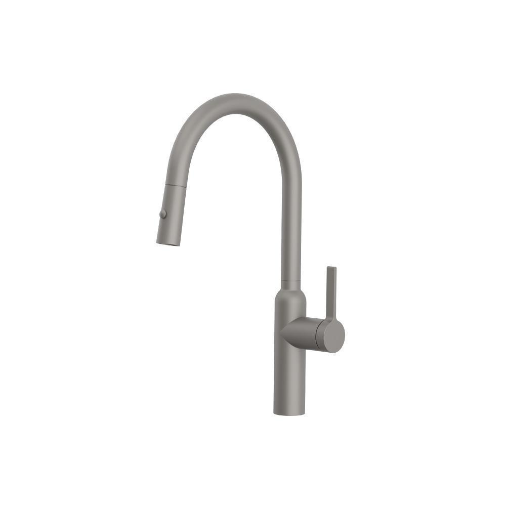 Ziel - Dual Spray Stainless Steel Kitchen Faucet With Pull Out | Steel Grey