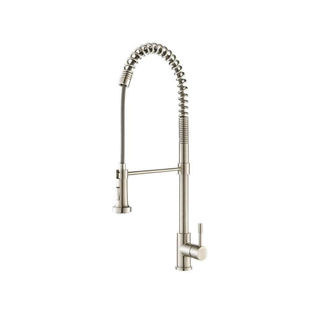 Professio - S - Dual Spray Professional Stainless Steel Kitchen Faucet With Pull Out | Polished Steel