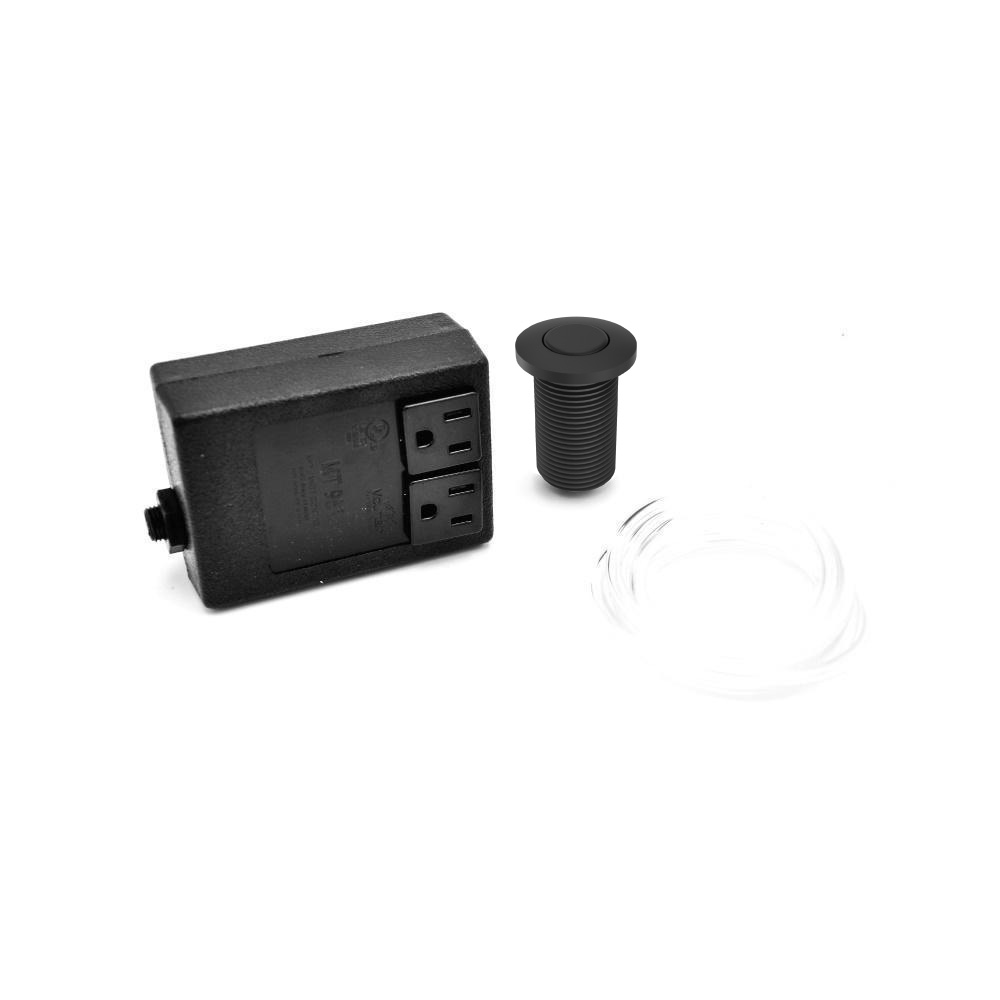 Waste Disposer Air Switch - Round | Gloss Black
