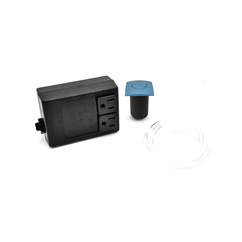 Waste Disposer Air Switch - Square | Sky Blue