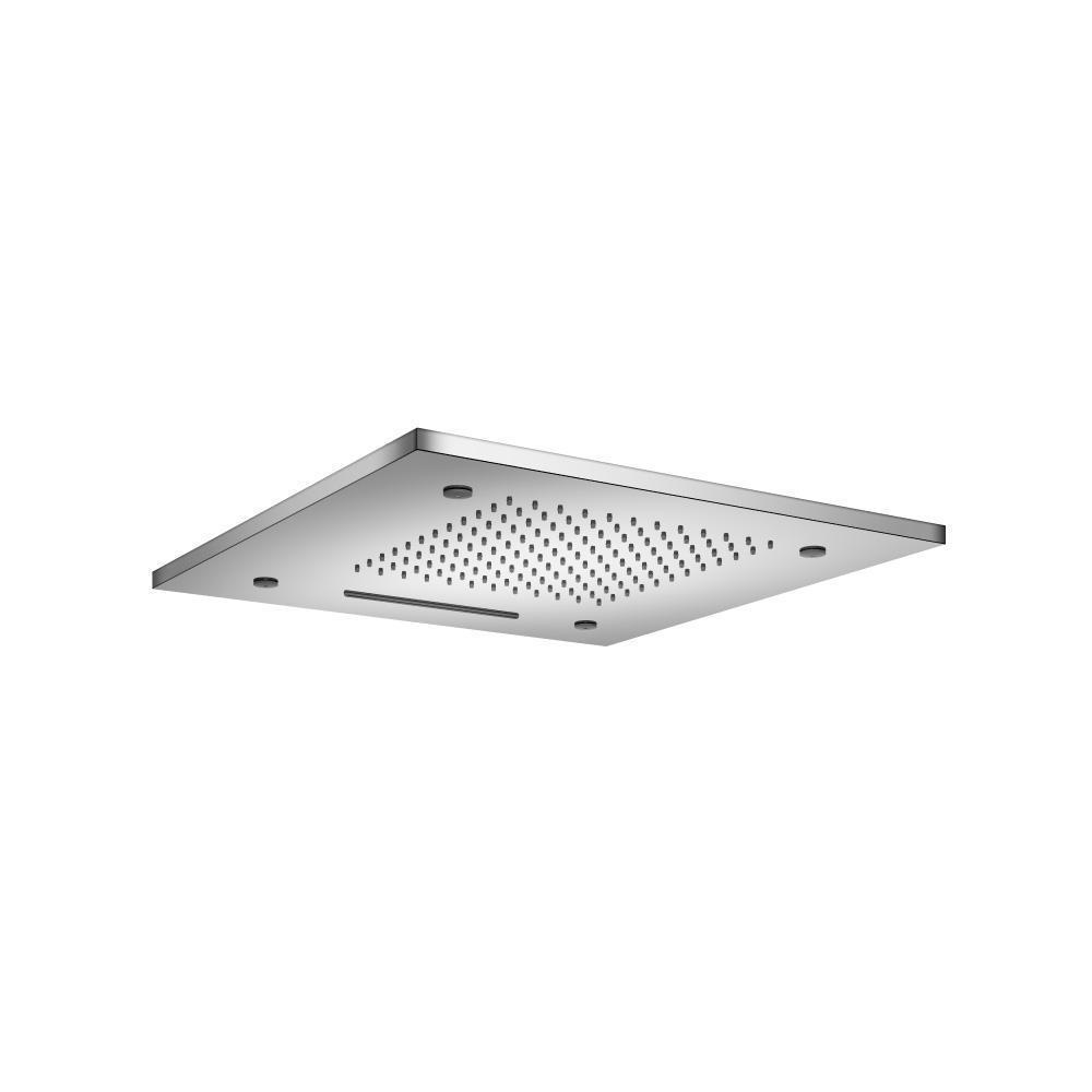 20" Stainless Steel Flush Mount Rainhead With Cascade Waterfall & Mist Flow | Chrome