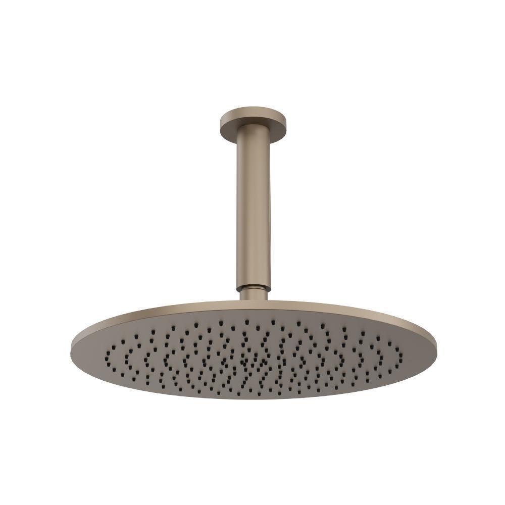 12" Rain Head with 6" Ceiling Mount Arm | Dark Tan