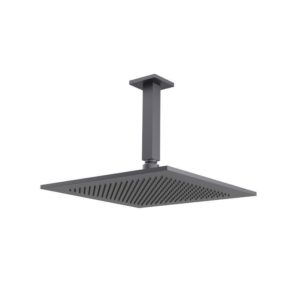 12" Rain Head with 6" Ceiling Mount Arm | Dark Grey